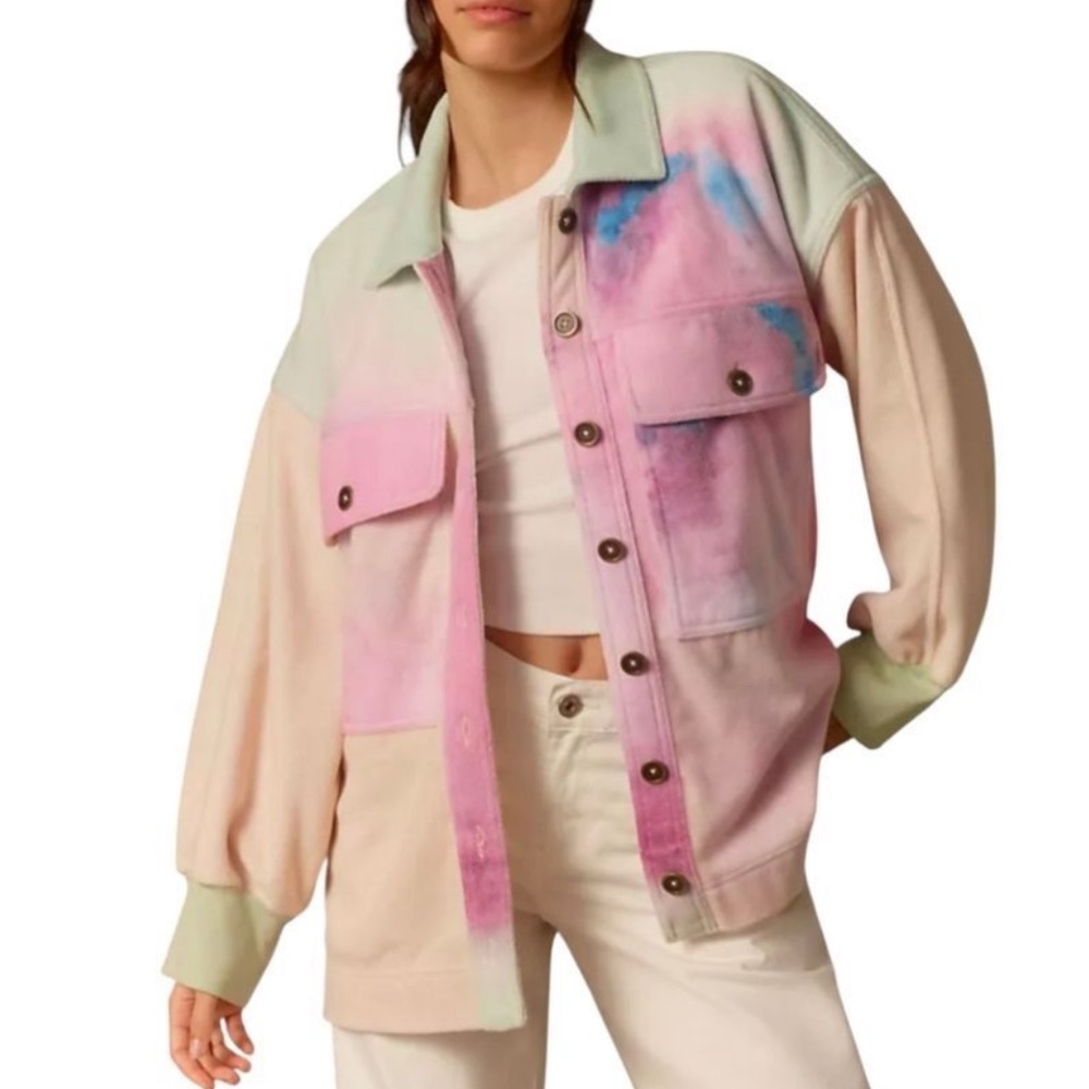 PILCRO BY ANTHROPOLOGIE BUTTON FRONT JACKET TOP SIZE XXSP MSRP $168.00 NWT